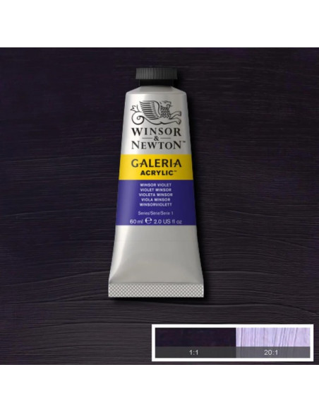 Galeria akrlmaling med stærk pigmentering i farven Winsor blue