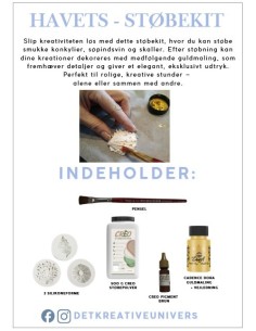 Slip kreativiteten løs med dette støbekit, til smukke skaller i guld 2