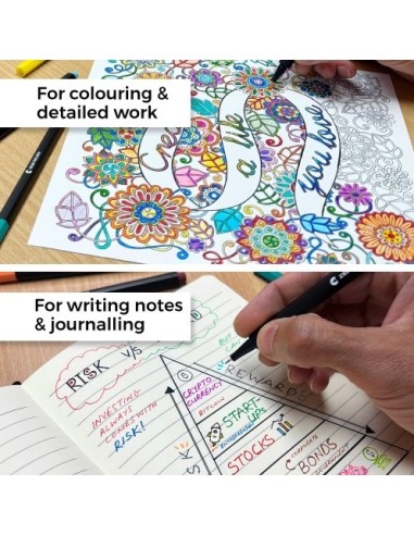 . Farverigt sæt med 20 fineliners i assortered æske fra zieler