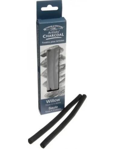 Willow Charcoal Medium – 3 sticks Kvalitets pilekul i forskellige