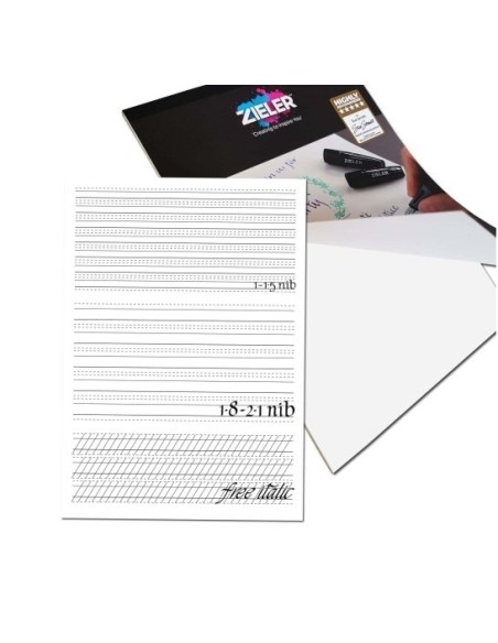 ZIELER Kalligrafiblok A4 100g Praktisk med øvelinier