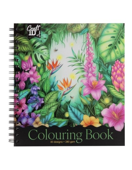 Smuk og eksklusiv malebog med spiral og flotte motiver af blomster