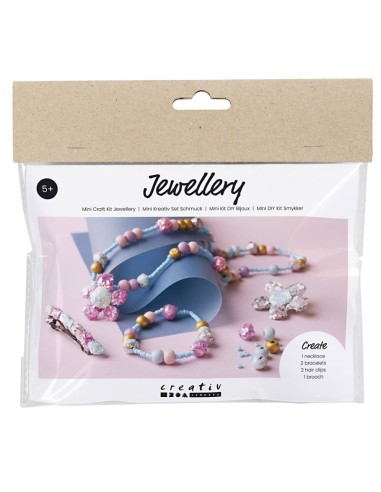 Med dette kreative kit kan du og børnene lave søde smykker med farver