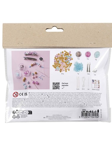 Med dette kreative kit kan du og børnene lave søde smykker med farver