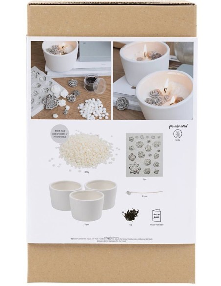 Med Creativity in a Box kan du lave tre stilrene, luksuriøse soyalys