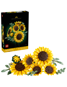 Solsikker symboliserer glæde, kærlighed og held, smuk lego buket 2