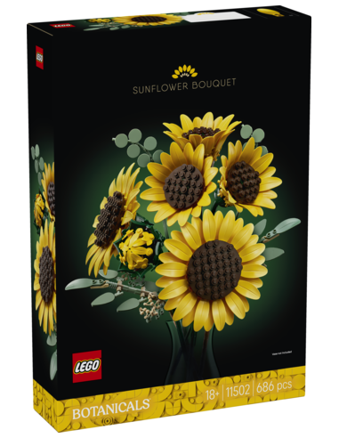 Solsikker symboliserer glæde, kærlighed og held, smuk lego buket