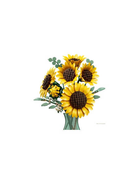 Solsikker symboliserer glæde, kærlighed og held, smuk lego buket