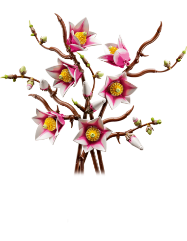 Smuk magnolia gren i Lego . Et rigtig hygge projekt