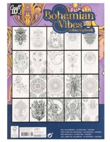 flot malebog med bohemia tegninger