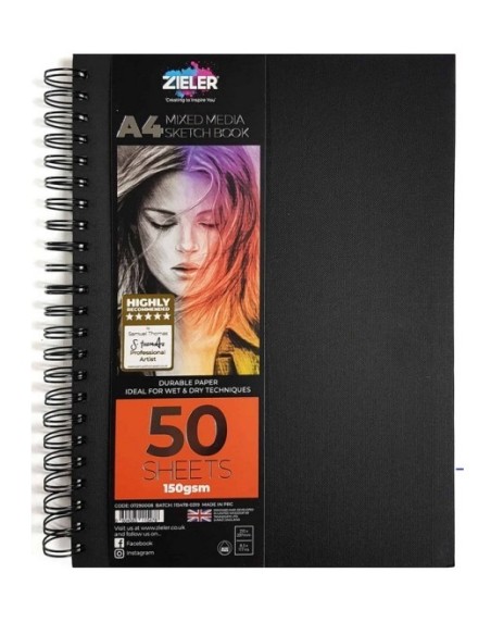 Flot Zieler spiral skitsebog i A4