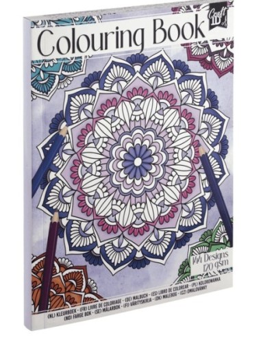 Malebog Mandala – Blomst (20,5 x 15,7 cm, 120 g) god kvalitet