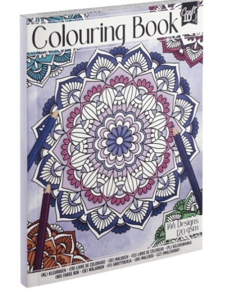 Malebog Mandala – Blomst (20,5 x 15,7 cm, 120 g) god kvalitet