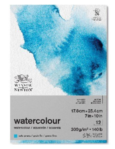 Winsor og newton akvarelblok i 300 g koldpresset bomuld