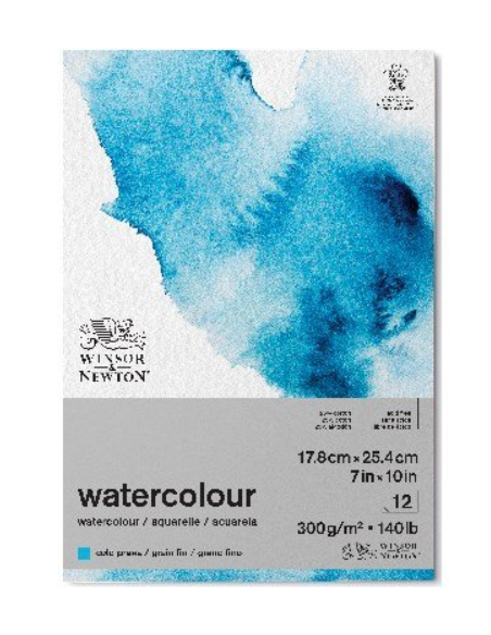 Winsor og newton akvarelblok i 300 g koldpresset bomuld