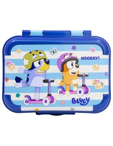 Sjov og praktisk bluey madkasse med sjovt motiv til skoletasken