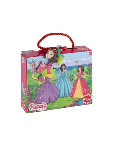 Sjovt og farverigt Moxy Puzzle Girls puslespil med 45 brikker