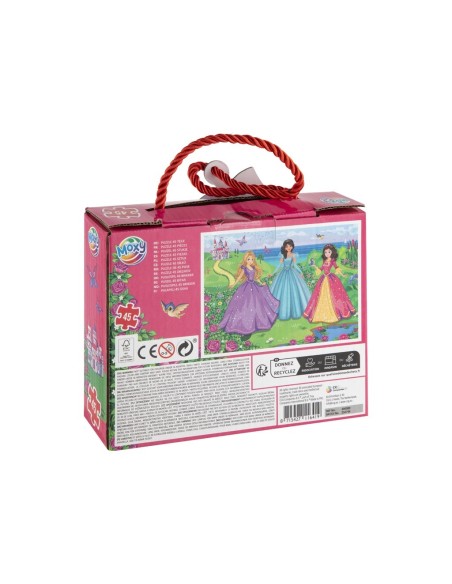 Sjovt og farverigt Moxy Puzzle Girls puslespil med 45 brikker
