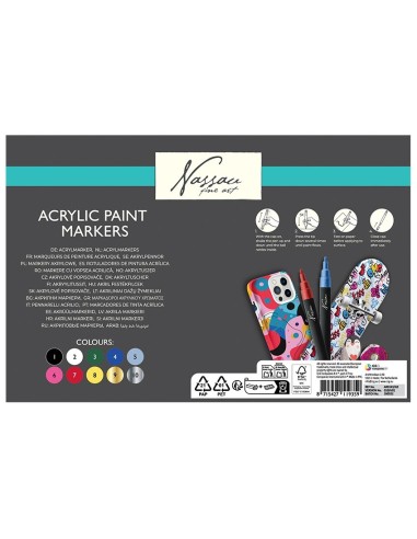 Slip kreativiteten løs med Nassau Acrylic Paint Markers