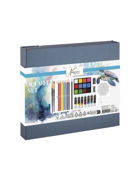Oplev glæden ved akvarelmaling med dette flotte Aquarel Art Set