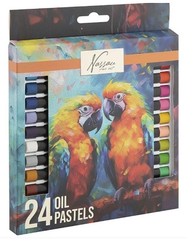 Nassau Fine Art oliepasteller er et flot sæt med 24 klare og intense