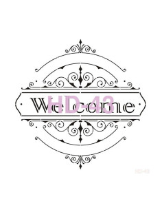 Stencil HD43 Welcome 45x45 cm