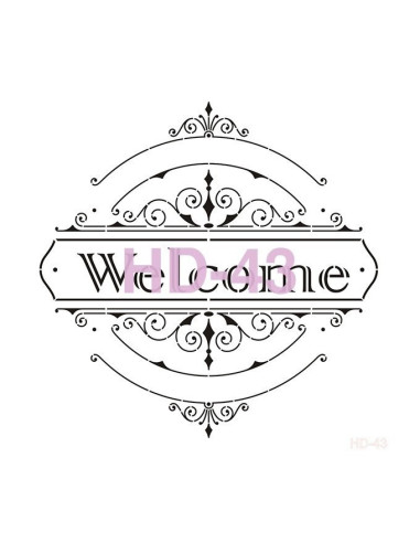 Stencil HD43 Welcome 45x45 cm
