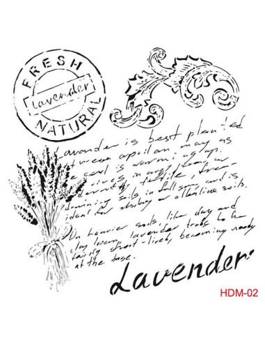 Stencil 25x25 cm Lavendel HDM-02