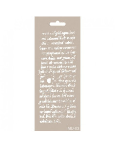 Cadence stencil MU-03 tekst 10x25 cm 2