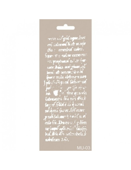 Cadence stencil MU-03 tekst 10x25 cm