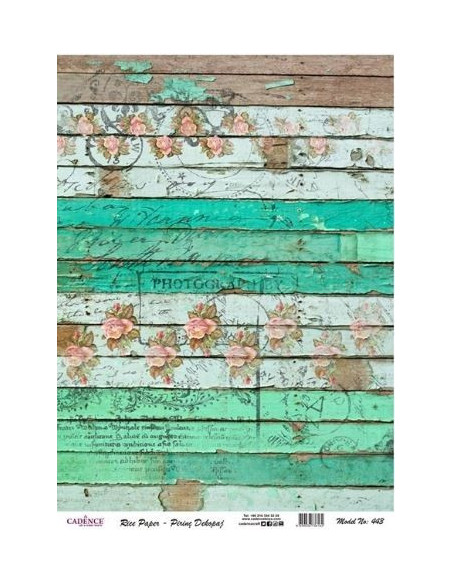 Rispapir med mønster (443) 30x41 cm