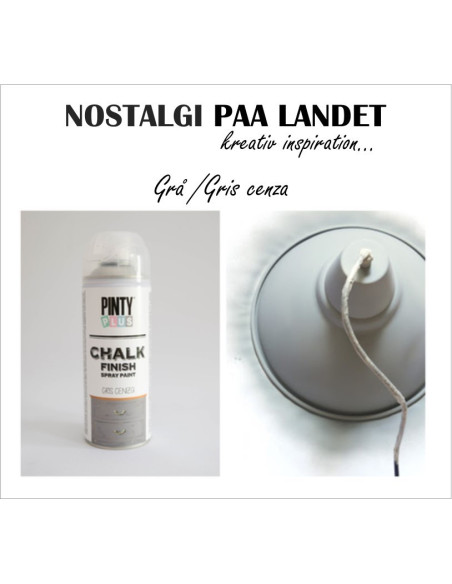 Ash grey / Grå Pinty Plus kalkmaling spray