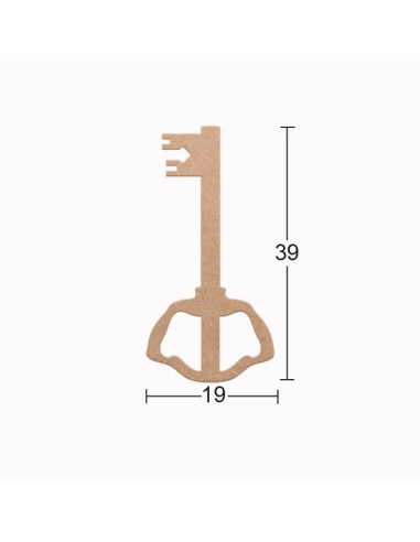 Nøgle i MDF umalet (DS102)
