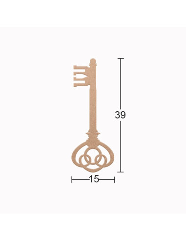 Nøgle i MDF umalet (DS104)