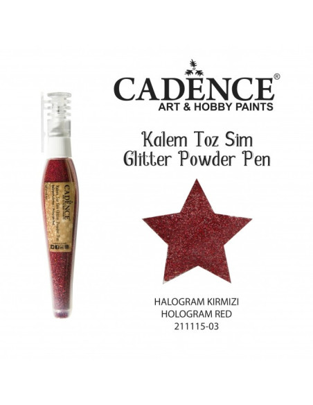 Glimmerpen Hologram Rød 10 g