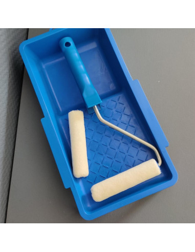 Velour glat rulle med bakke 10 cm