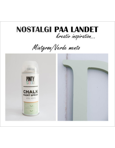 Verde menta / Mint grøn Pinty Plus kalkmaling spray