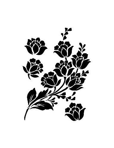 Stencil AS 482 Blomster 21x29 cm