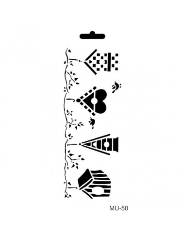 Stencil MU50 Fuglehuse 10x25 cm