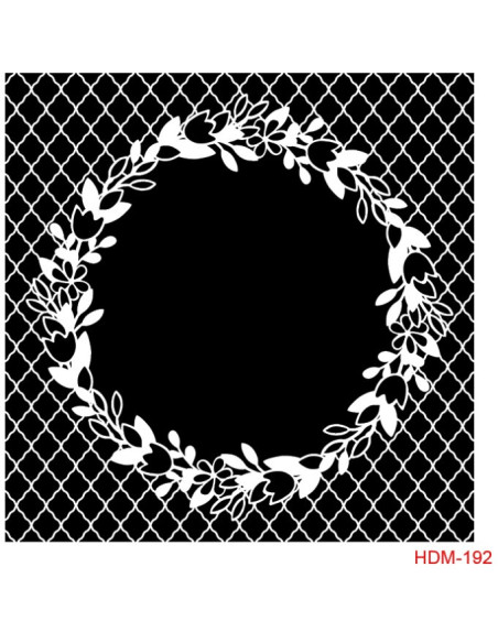 Stencil HDM192 Krans 25x25 cm