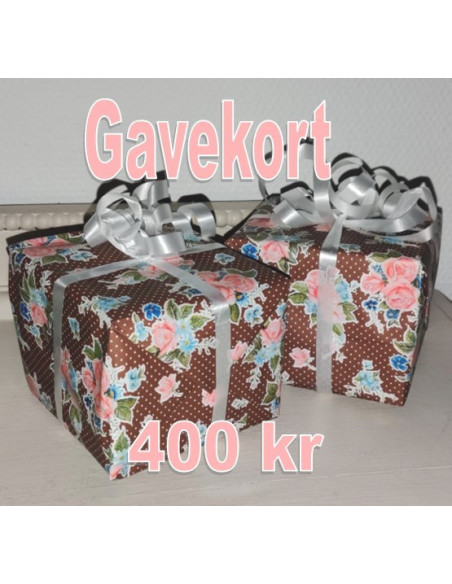 Gavekort værdi 400.-