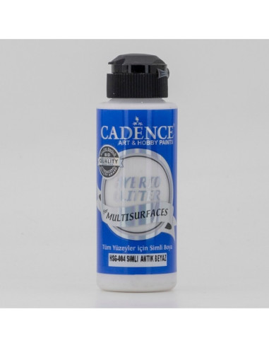 Cadence hybrid sølv glitter Antique white 0004