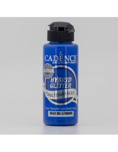 Cadence hybrid sølv glitter ultramarin 0038