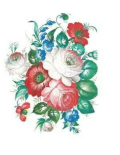 Transfer T-214 blomster 25x35 cm