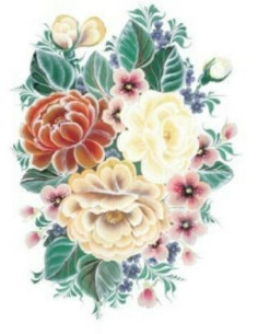 Transfer T12 Blomster 17x25 cm