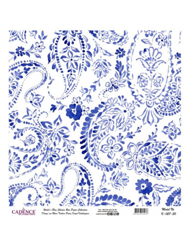 Rispapir m blomster (K 027) 90x90 cm