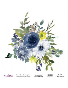 Rispapir m blomster (WFC 013) 90x90 cm