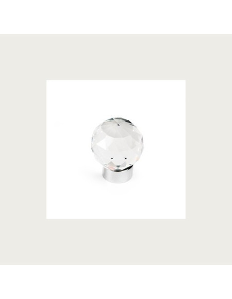 Glaskknop med crome (N) 565CR
