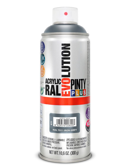 Pinty Plus Acryl spray RAL 7011 Iron grey