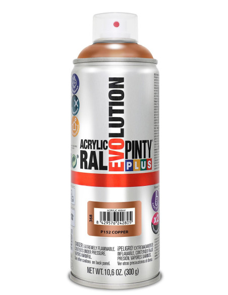Pinty Plus Acryl spray Kobber/Cobre P152